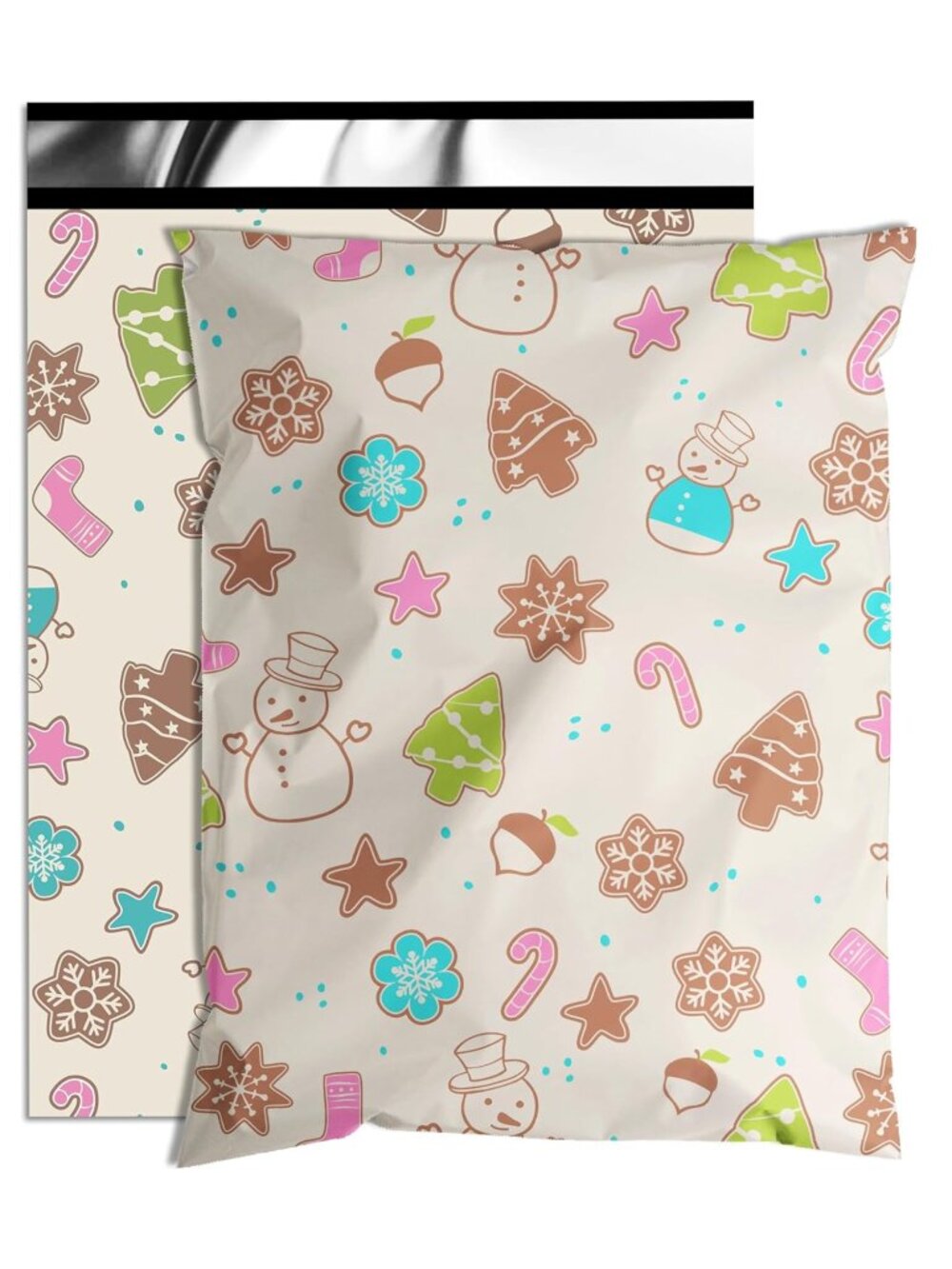 20ct Medium 10 x 13 Christmas Elements Poly Mailers